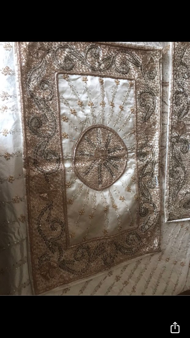 Yatak örtüsü İşlemeli Beyaz Parlak - Görsel 3