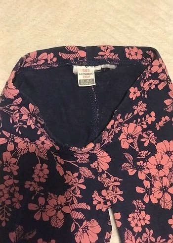 Çiçek Desenli Kız Taytı Elastik Bel - Görsel 2