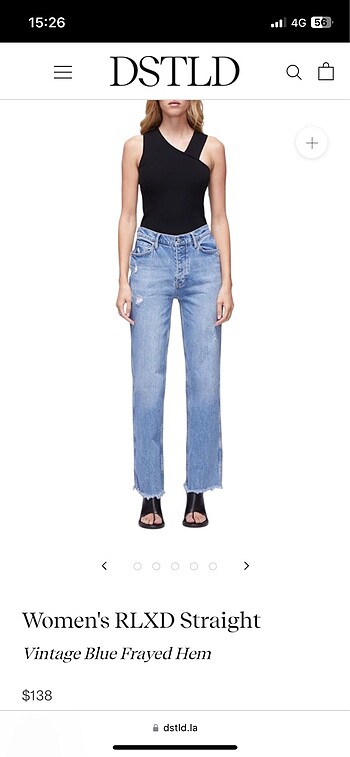 DSTLD vintage blue yıpranmış jean
