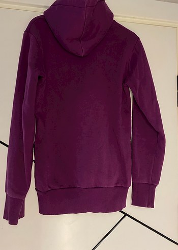 Mor Kapüşonlu Kadın Sweatshirt - Görsel 2