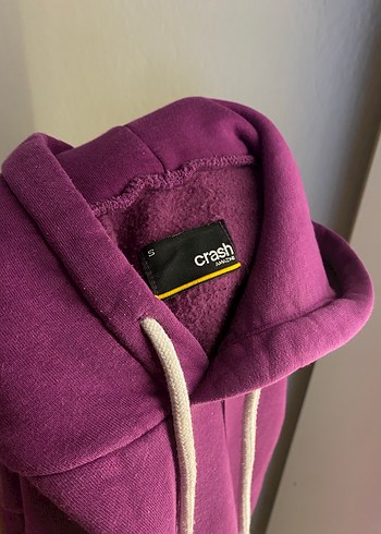 Mor Kapüşonlu Kadın Sweatshirt - Görsel 5