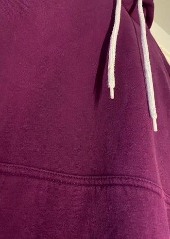 Mor Kapüşonlu Kadın Sweatshirt - Görsel 4