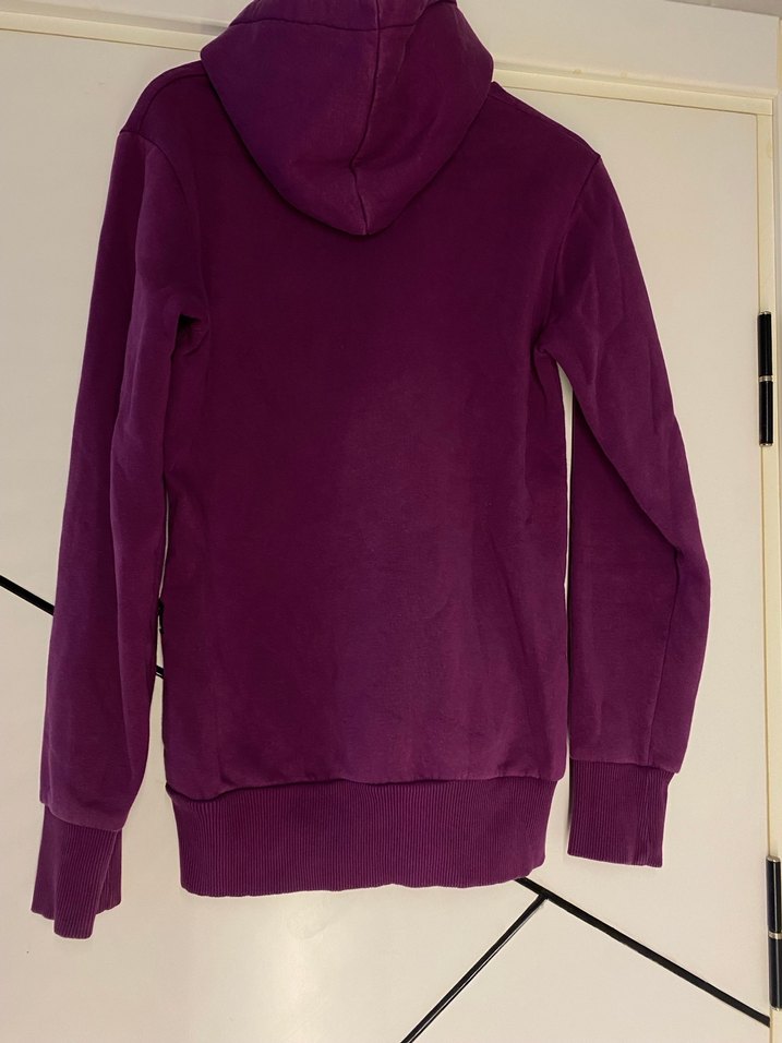 Mor Kapüşonlu Kadın Sweatshirt - Görsel 2