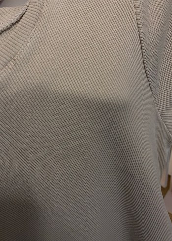 Bej Kısa Kollu ipli midi Elbise - Görsel 3