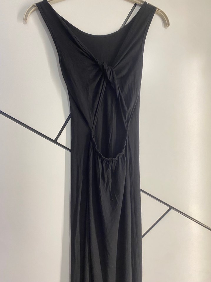 Siyah Uzun Drapeli Gotik Elbise - Görsel 2