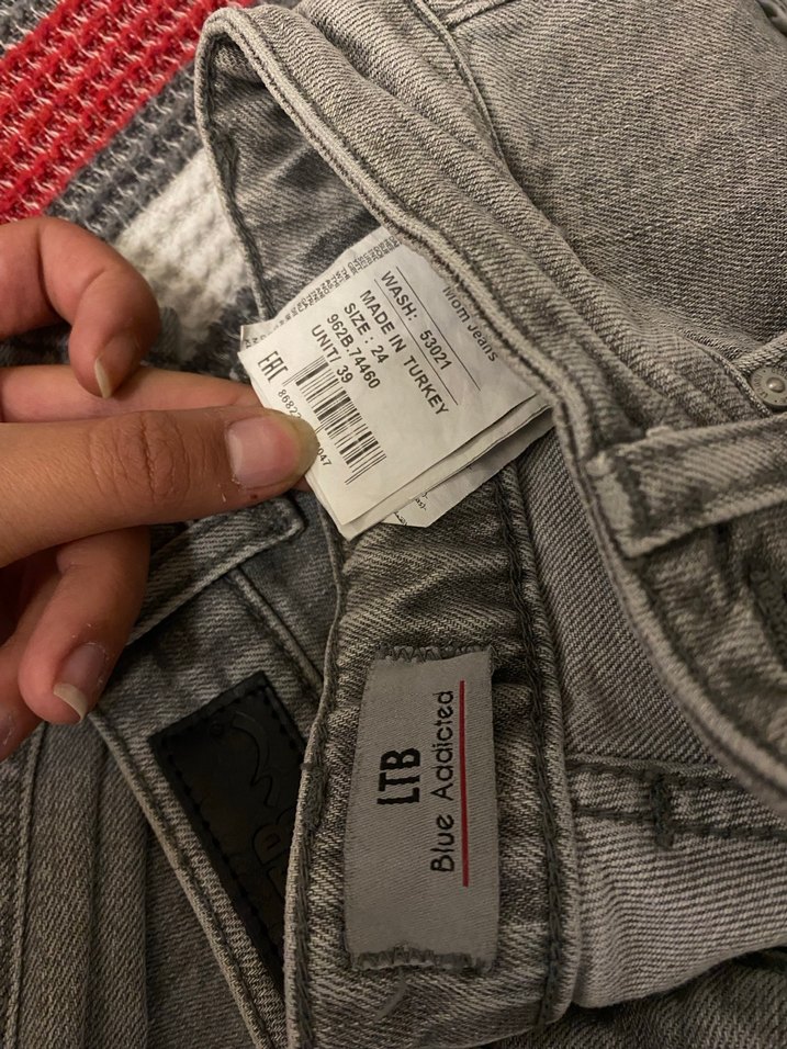 Gri Kadın Midi Boy Kot Pantolon - Görsel 4