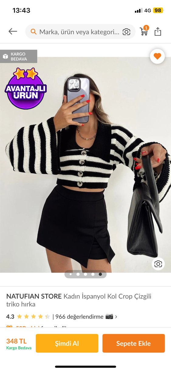 S beden Zebra Desenli Siyah Beyaz Örgü Kadın Kazak - Görsel 4