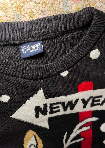 Çok Renkli Desenli çocuk Triko Kazak - Görsel 2