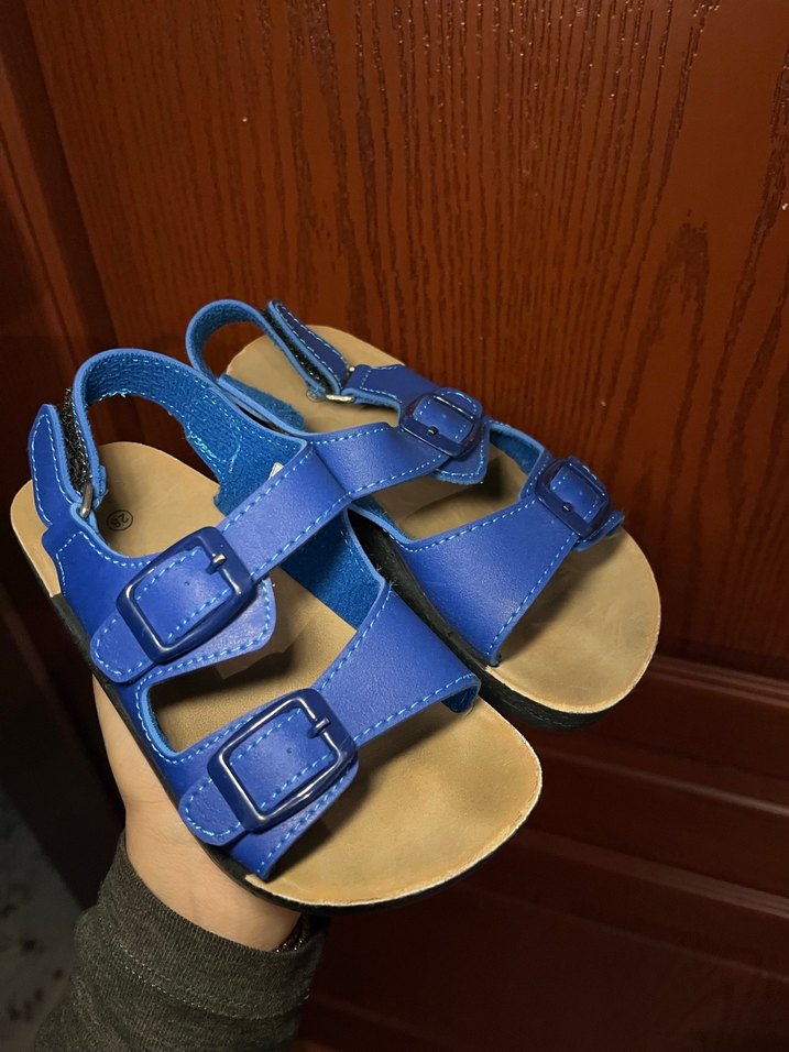 Erkek Çocuk Mavi Tokalı Terlik - Görsel 2