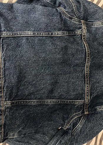 Çocuk Koyu Mavi Düğmeli Denim Ceket - Görsel 2