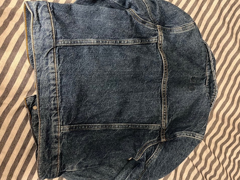 Çocuk Koyu Mavi Düğmeli Denim Ceket - Görsel 2