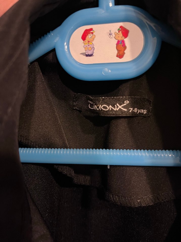 Çocuk trençkot Kemerli Siyah Midi Trençkot - Görsel 4