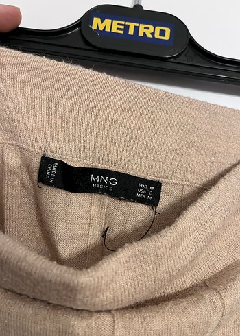 Bej Kadın Uzun Pilili Keten Etek - Görsel 2