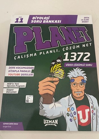 11. Sınıf Biyoloji Soru Bankası Planet 1372 Video Çözümlü