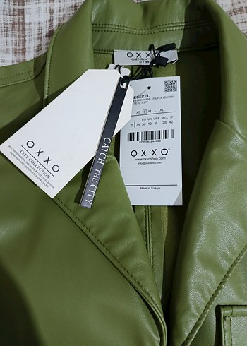 Kadın Yeşil Deri Kemerli Uzun Ceket - Görsel 5