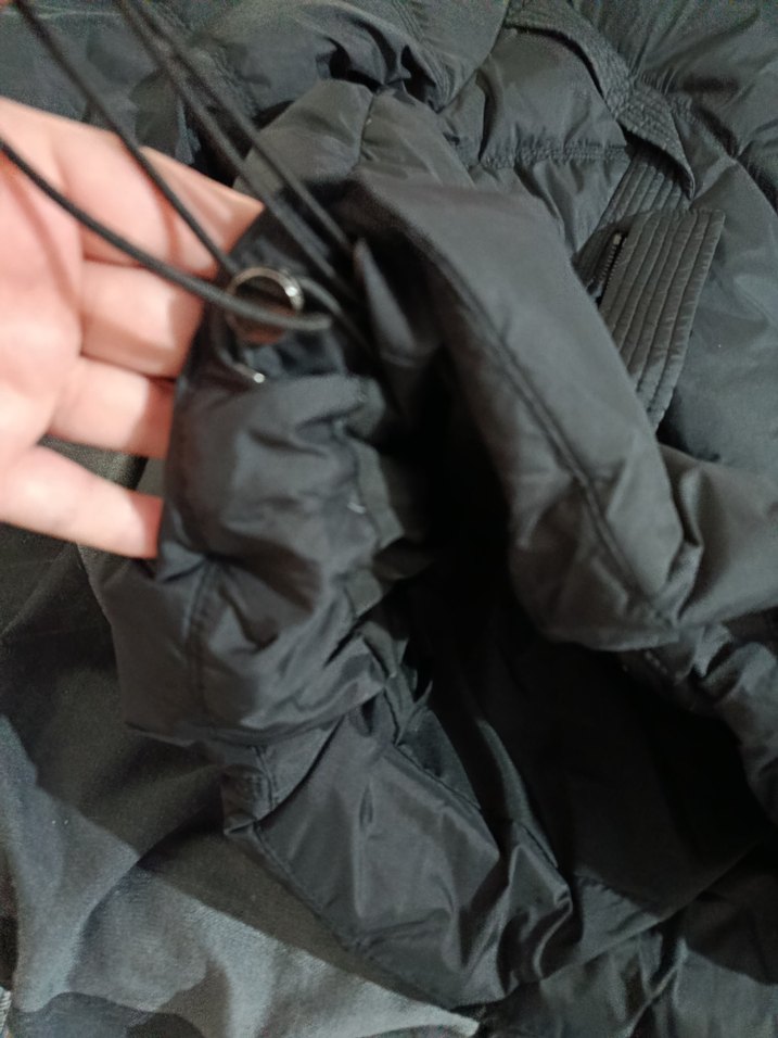 Siyah  Şişme mont, kapüşonlu - Görsel 5