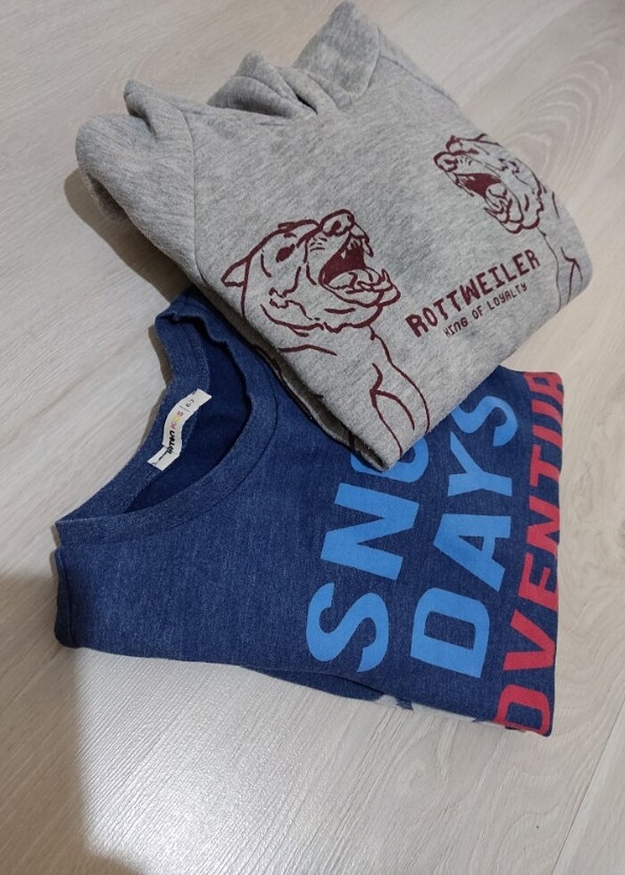 Kazak sweatshirtler birlikte koton - Görsel 5