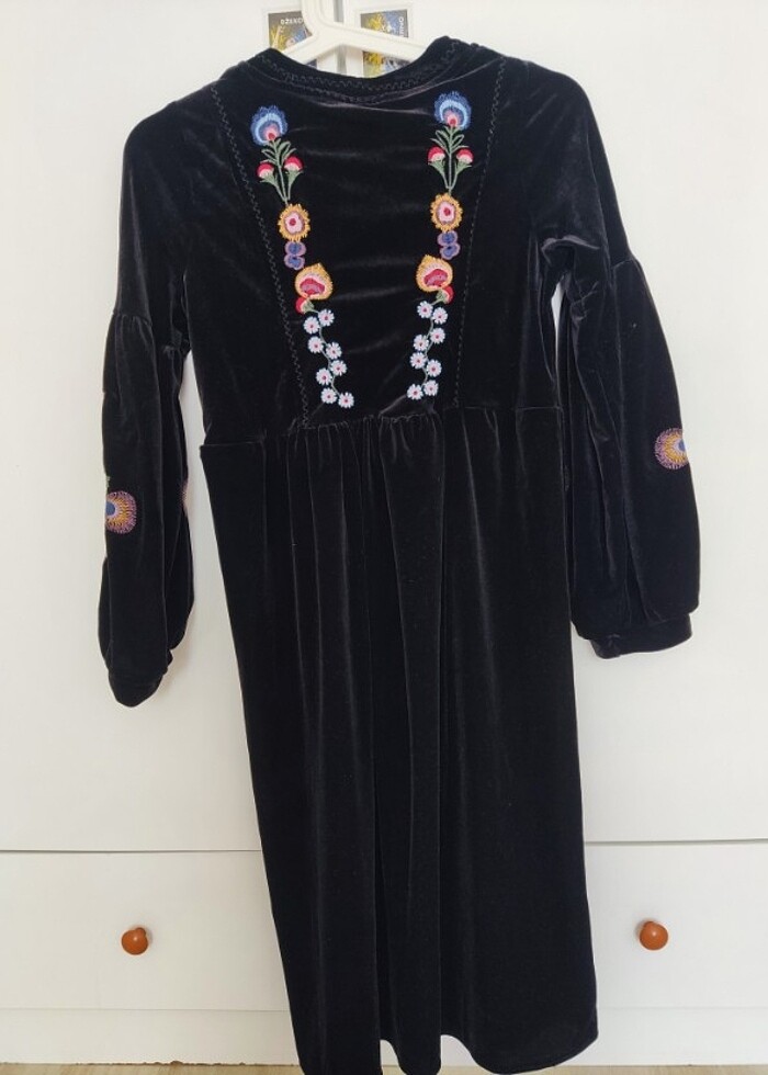 A beden kadife etnik elbise  - Görsel 3