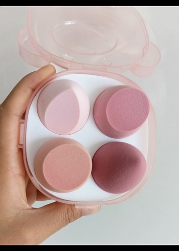 Pastel Pembe Makyaj Sünger Seti