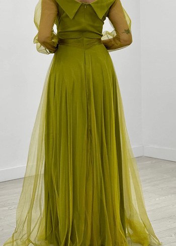 Uzun Kadın tül Elbise abiye - Görsel 9