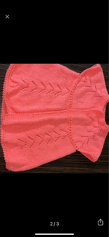 El örgüsü bebek çocuk yelek - Görsel 3