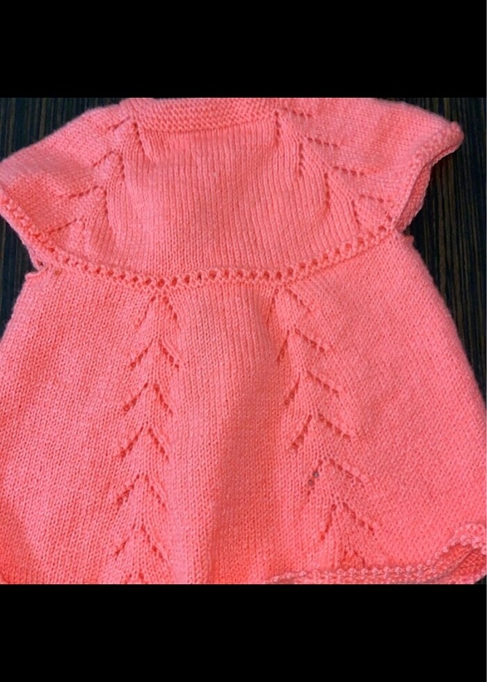 El örgüsü bebek çocuk yelek - Görsel 2