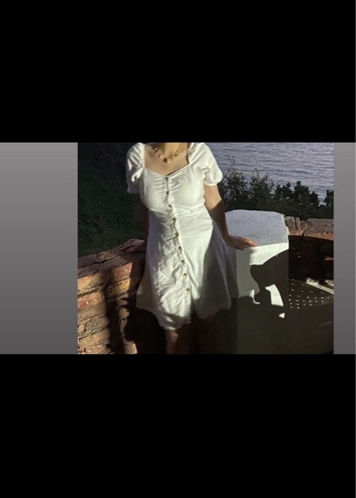 Beyaz günlük elbise - Görsel 2