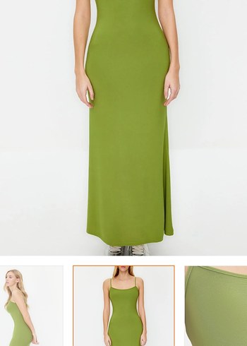 Kadın uzun askılı elbise - Görsel 2