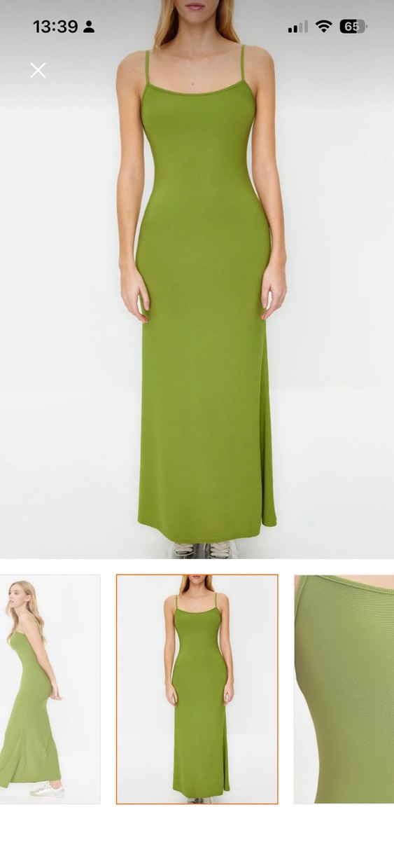 Kadın uzun askılı elbise - Görsel 2