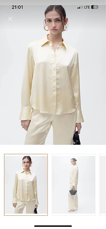 Mango saten gömlek - Görsel 2