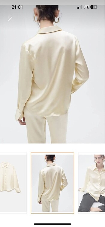 Mango saten gömlek - Görsel 3