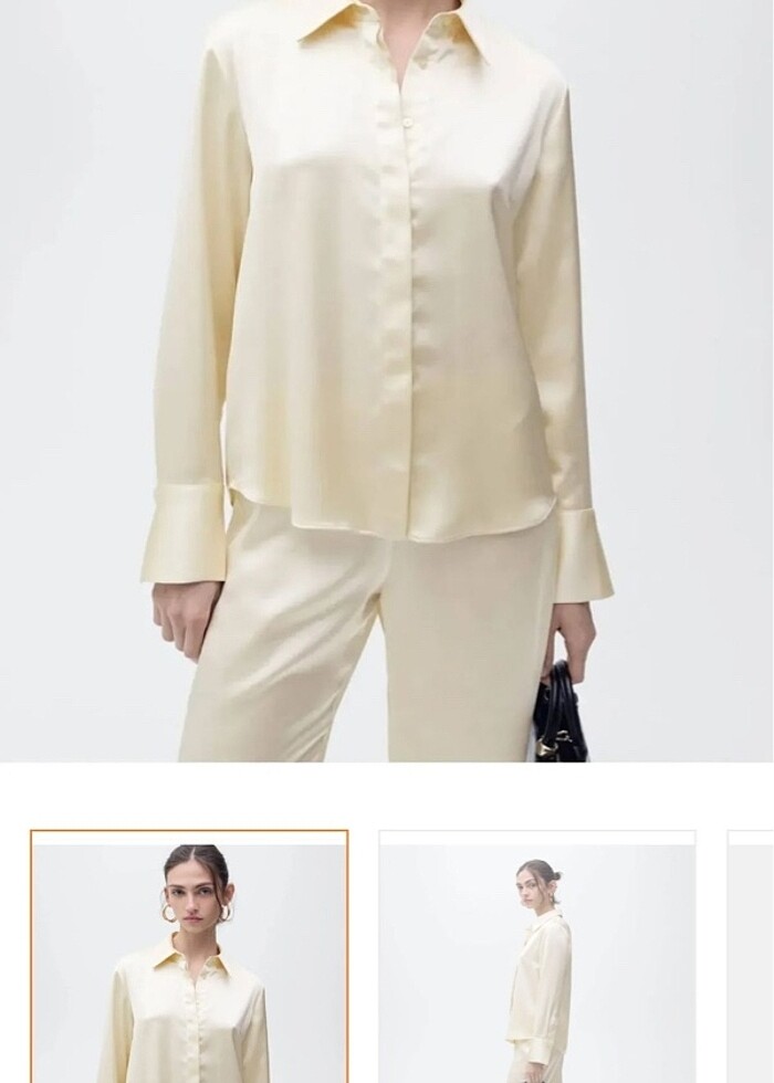 Mango saten gömlek - Görsel 2