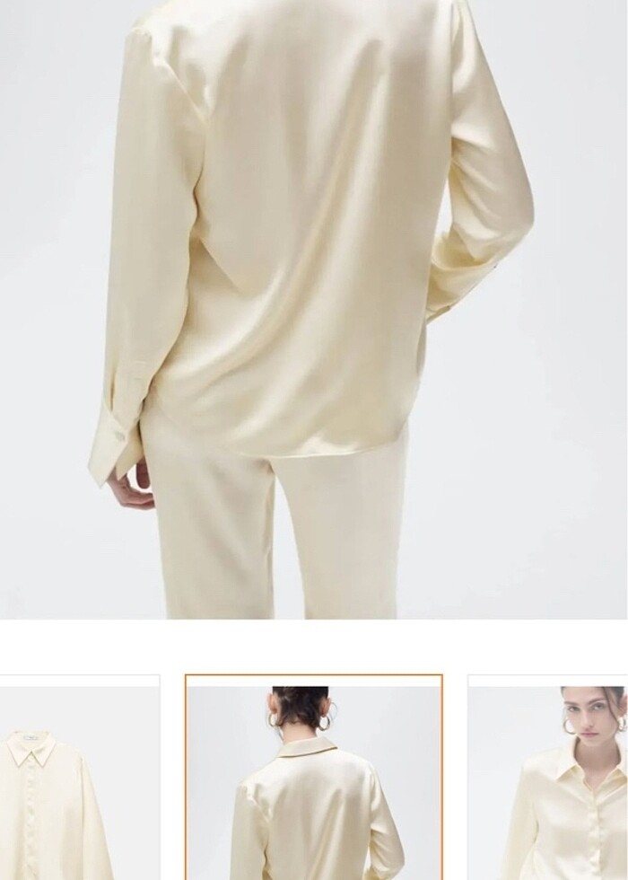 Mango saten gömlek - Görsel 3