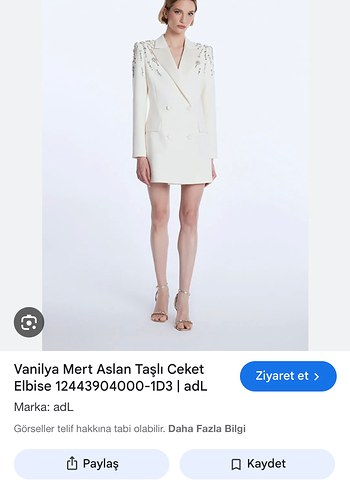 Adil Işık Mert aslan taşlı ceket elbise