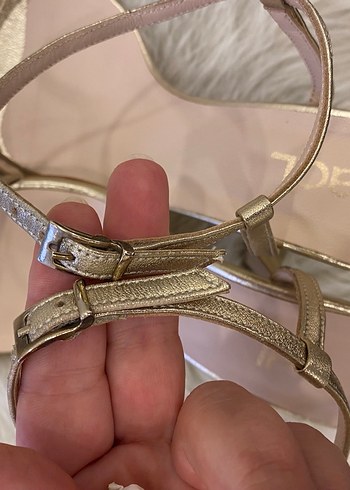 38 Beden altın Renk Adil ışık gold tek bant ayakkabı