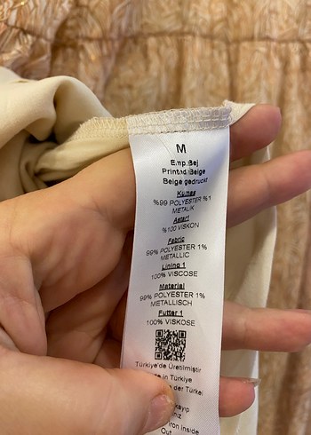 Bej Uzun Kollu Bel Detaylı Bohem Elbise - Görsel 7