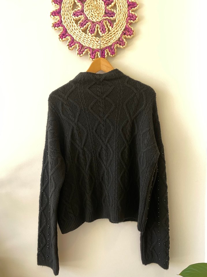 Adil ışık incili örgü Kazak - Görsel 5