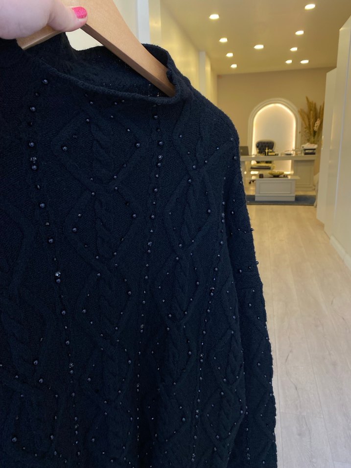 Adil ışık incili örgü Kazak - Görsel 3