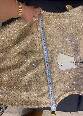 ADL gold Payetli Süveter - Görsel 7