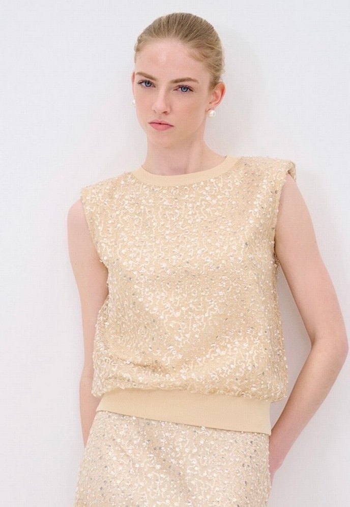 ADL gold Payetli Süveter - Görsel 3