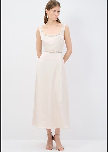 Adil ışık vanilya incili elbise - Görsel 2