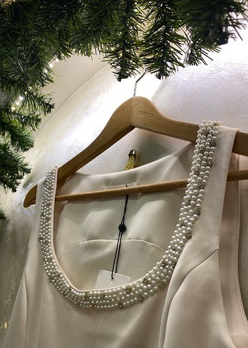 Adil ışık vanilya incili elbise - Görsel 8