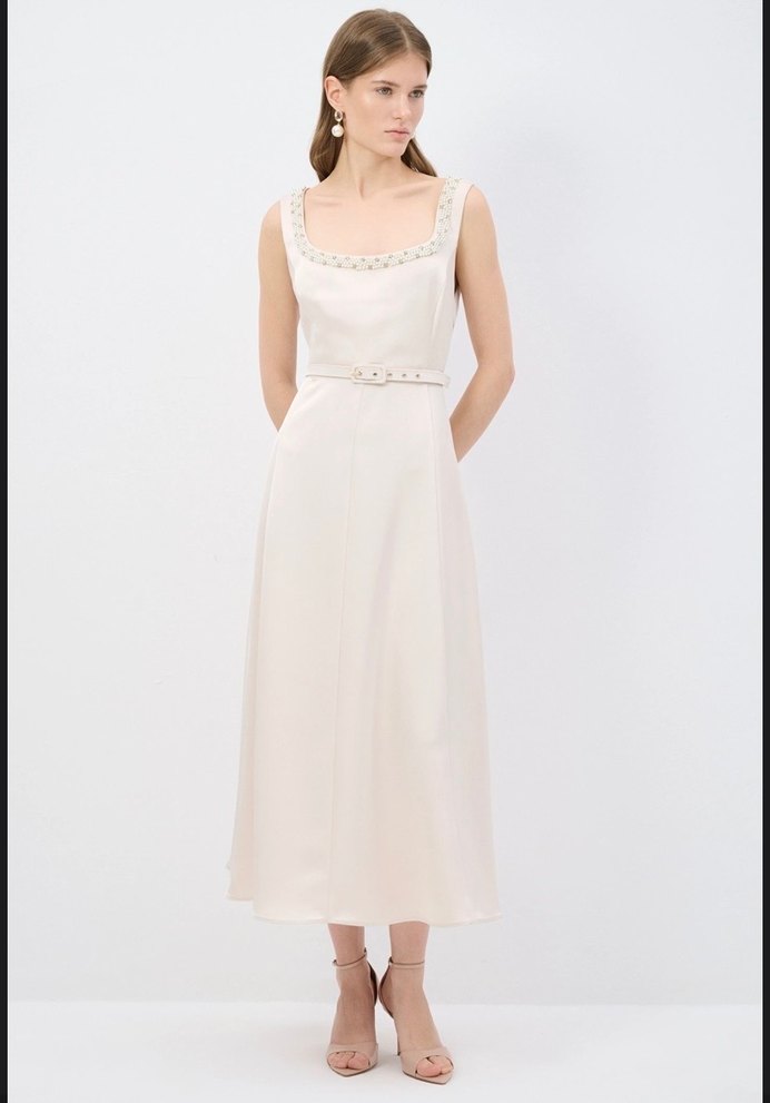 Adil ışık vanilya incili elbise - Görsel 2