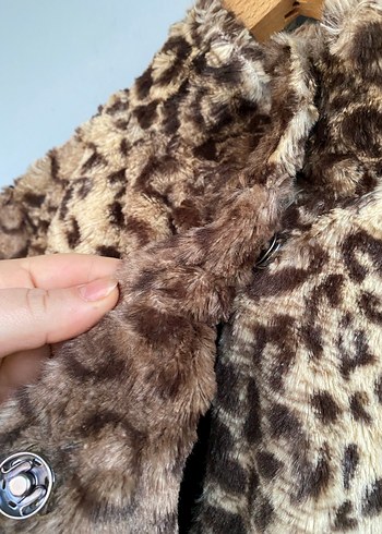 Adil ışık Leopar Desenli  Suni Kürk Ceket - Görsel 2