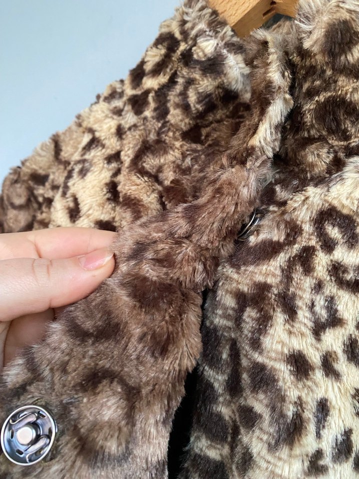 Adil ışık Leopar Desenli  Suni Kürk Ceket - Görsel 2