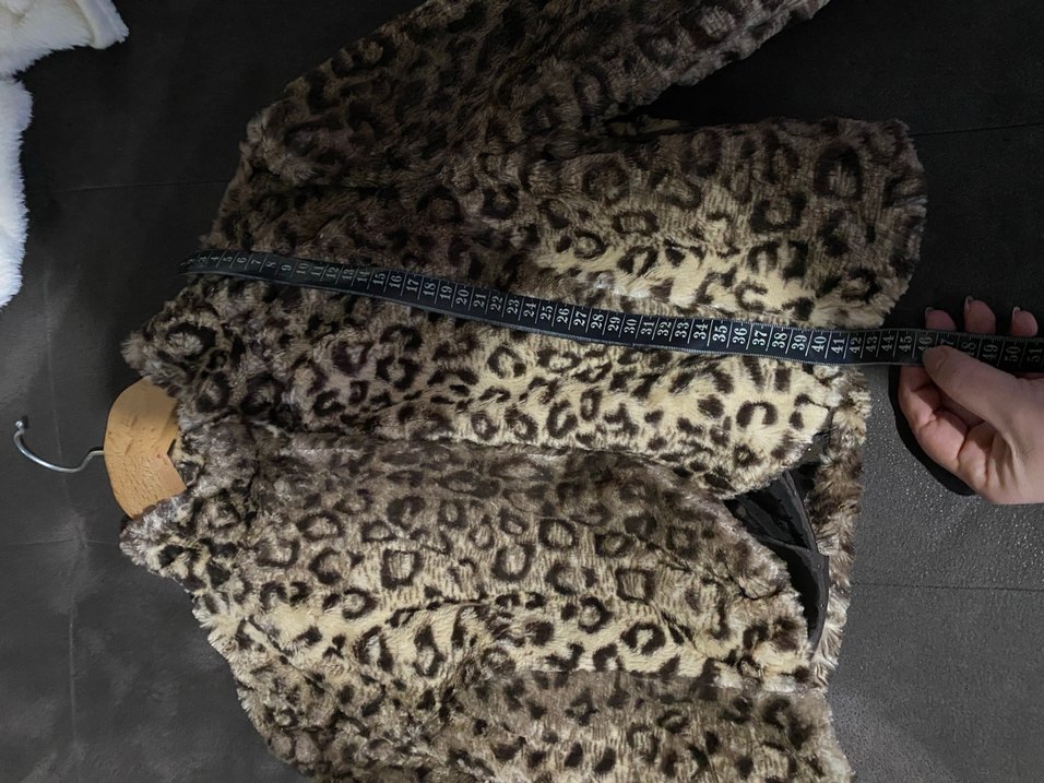 Adil ışık Leopar Desenli  Suni Kürk Ceket - Görsel 5