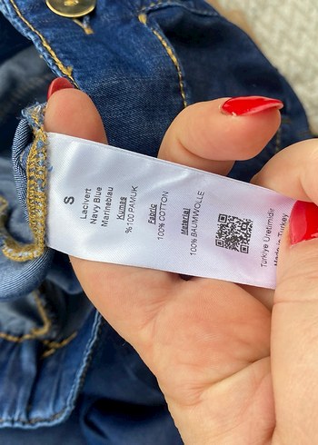 Adil ışık cep detaylı denim etek - Görsel 7