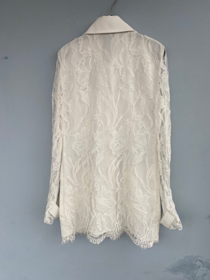 Adil ışık gold düğme dantel ceket - Görsel 4