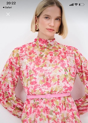 Mert aslan volanlı şifon elbise - Görsel 2