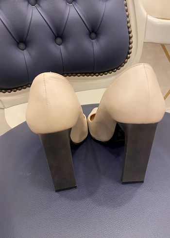 İlvi hakiki deri bej stiletto - Görsel 3